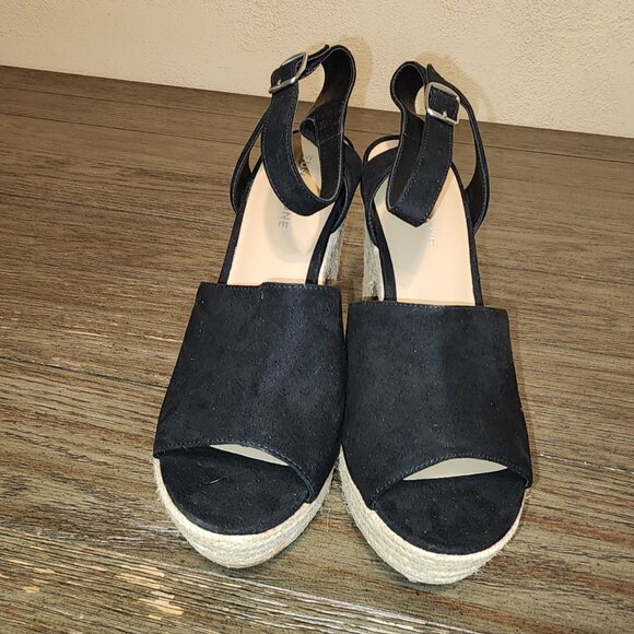 SUN STONE FEY ESPADRILLE DRESS SANDALS NWOT BLACK 10M - Picture 2 of 13